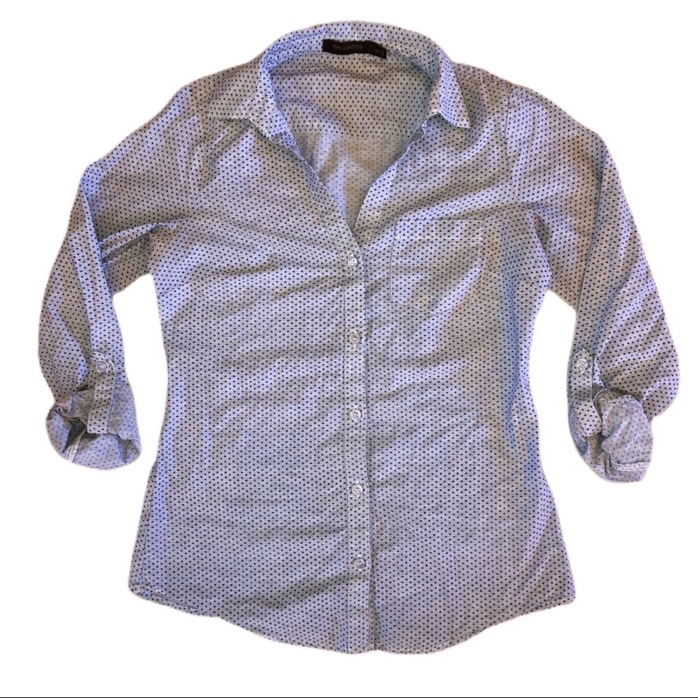 The Limited Blue Button Up Star Blouse